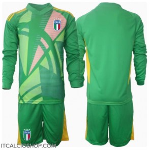 Italia Portiere Seconda Maglia Bambino Europei 2024 Manica Lunga (+ Pantaloni corti)